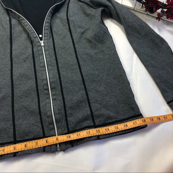 Kirkland gray black reversible jacket sweater zip - Picture 3 of 6